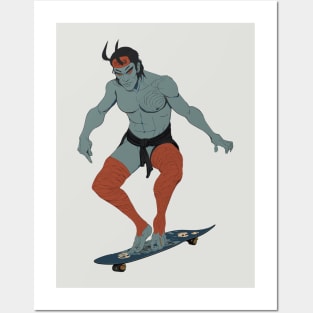 Devilman Sk8er [Ukiyo-e woodblock Print] Posters and Art